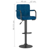 Tabouret de bar Bleu Velours