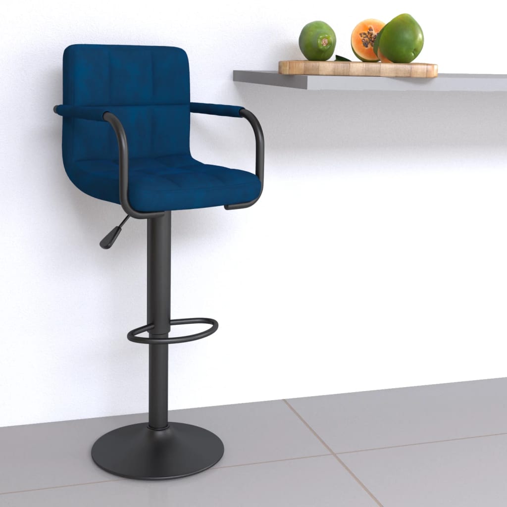 Tabouret de bar Bleu Velours