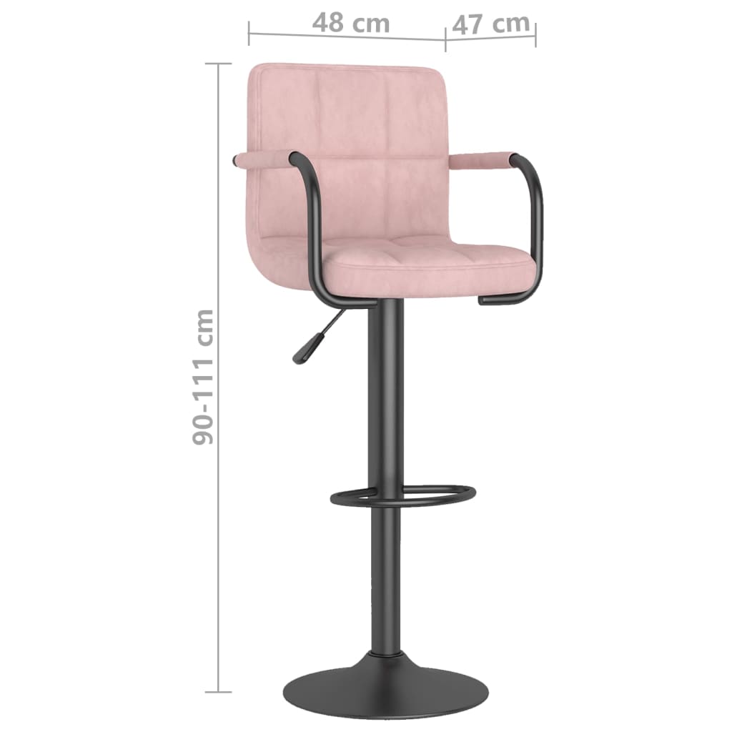 Tabouret de bar Rose Velours