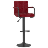 Tabouret de bar Rouge bordeaux Velours