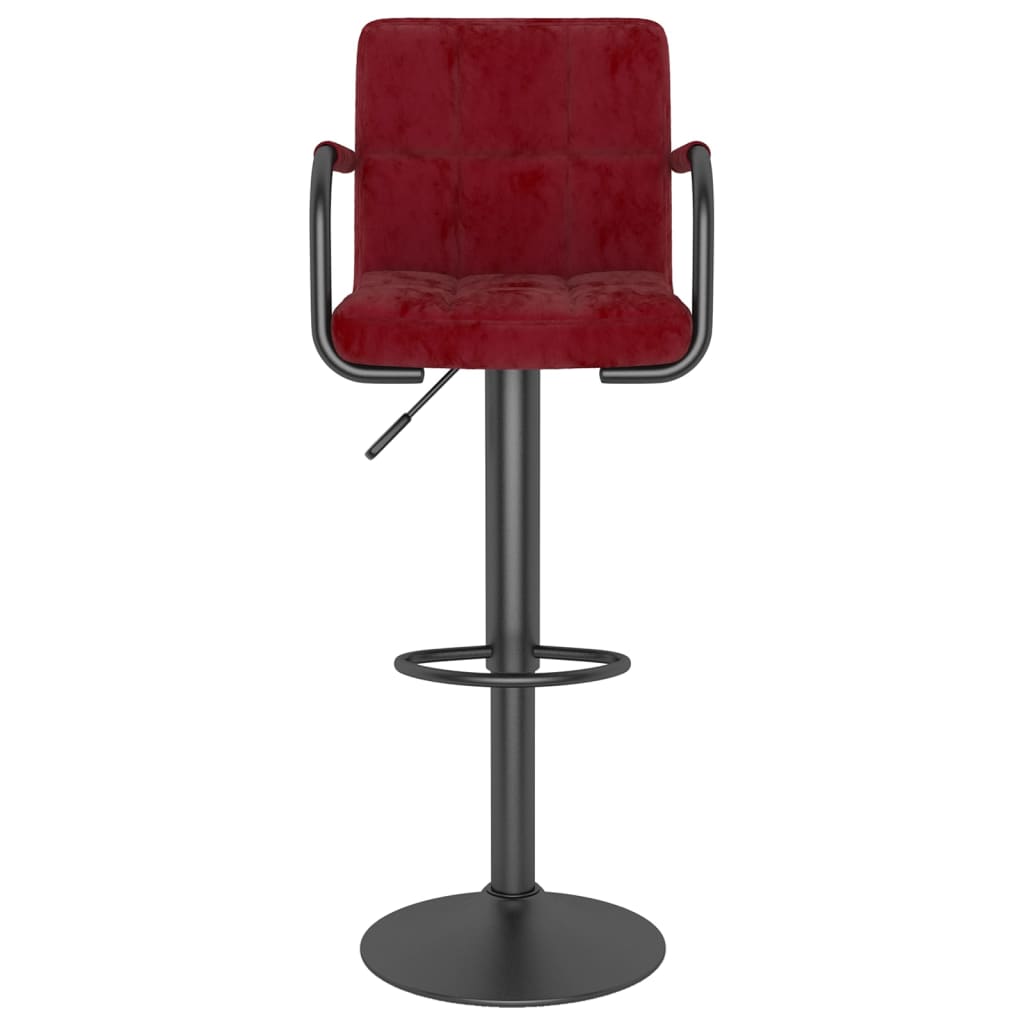 Tabouret de bar Rouge bordeaux Velours