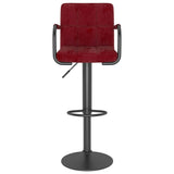 Tabouret de bar Rouge bordeaux Velours