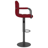 Tabouret de bar Rouge bordeaux Velours