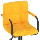 Tabouret de bar Jaune moutarde Velours