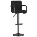 Tabourets de bar lot de 2 noir velours