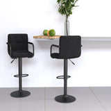 Tabourets de bar lot de 2 noir velours