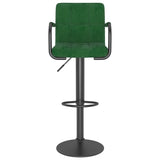 Tabourets de bar lot de 2 vert foncé velours