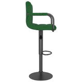 Tabourets de bar lot de 2 vert foncé velours