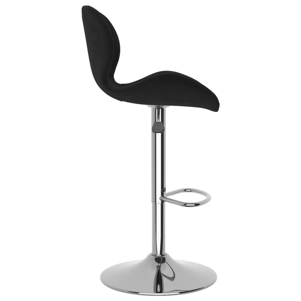 Tabourets de bar lot de 2 noir velours