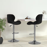 Tabourets de bar lot de 2 noir velours