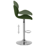 Tabourets de bar lot de 2 vert foncé velours