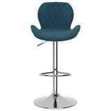 Tabourets de bar lot de 2 bleu velours