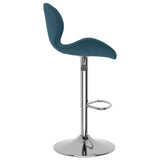 Tabourets de bar lot de 2 bleu velours