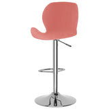 Tabourets de bar lot de 2 rose velours