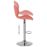 Tabourets de bar lot de 2 rose velours