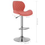 Tabourets de bar lot de 2 rose velours