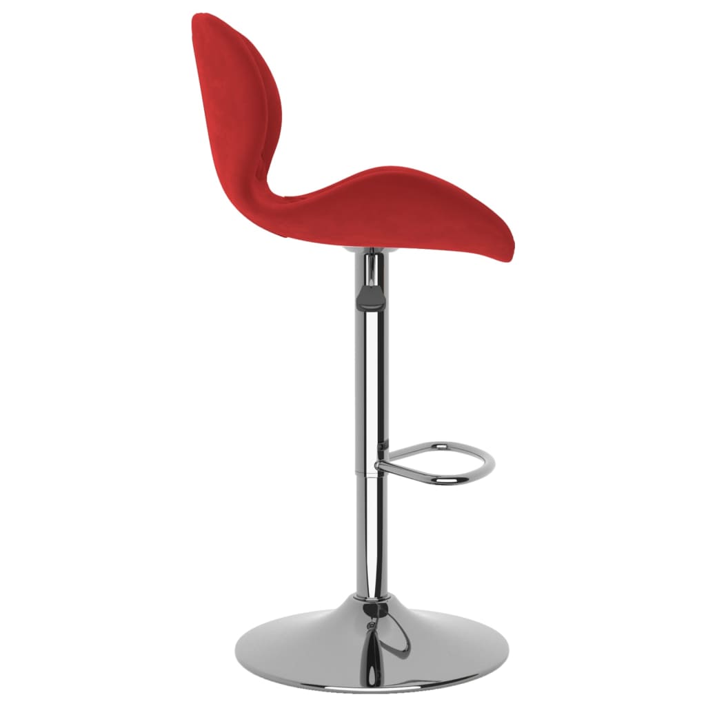 Tabourets de bar lot de 2 rouge bordeaux velours