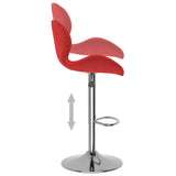 Tabourets de bar lot de 2 rouge bordeaux velours