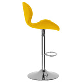 Tabourets de bar lot de 2 jaune moutarde velours