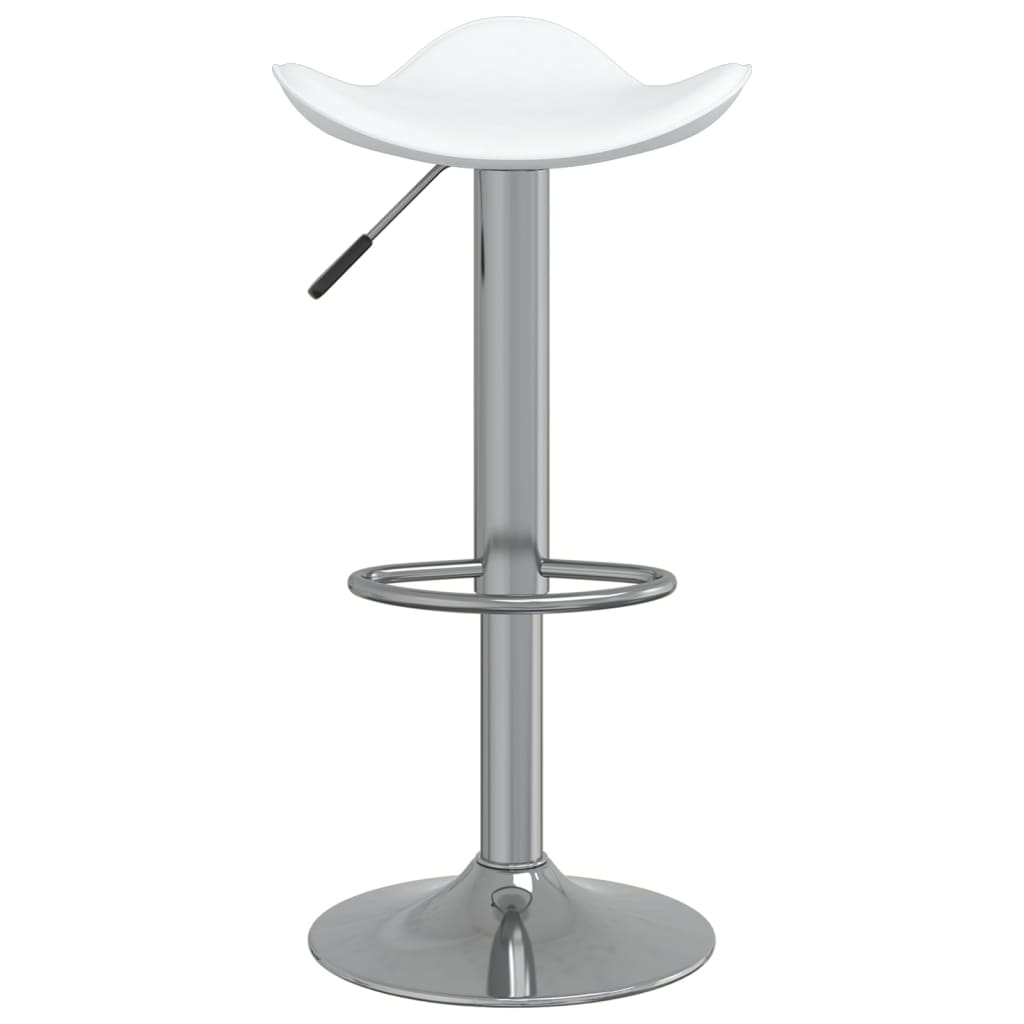 Tabouret de bar Blanc Acier chromé et cuir artificiel