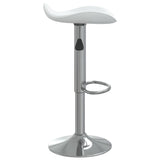 Tabouret de bar Blanc Acier chromé et cuir artificiel