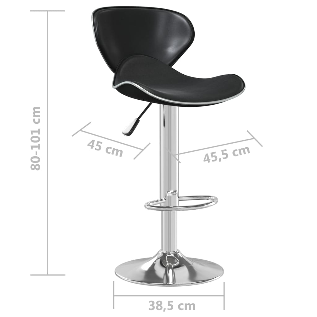 Tabouret de bar Noir Similicuir