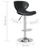 Tabouret de bar Noir Similicuir