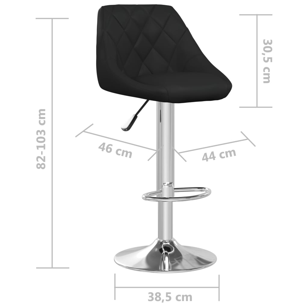 Tabouret de bar Noir Similicuir