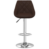 Tabourets de bar lot de 2 marron similicuir