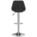 Tabourets de bar lot de 2 noir et blanc similicuir