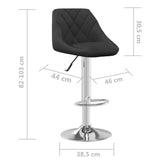 Tabouret de bar Noir Velours