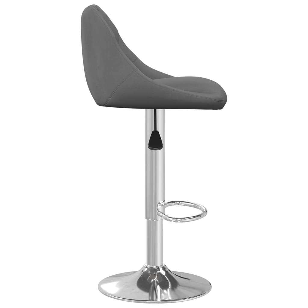 Tabouret de bar Gris foncé Velours