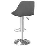 Tabouret de bar Gris foncé Velours