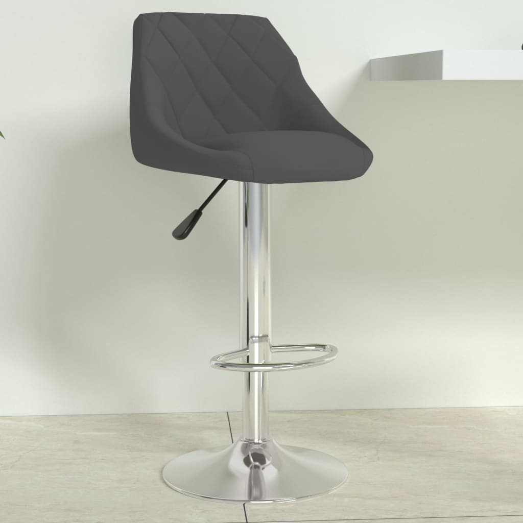 Tabouret de bar Gris foncé Velours