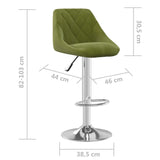 Tabouret de bar Vert clair Velours