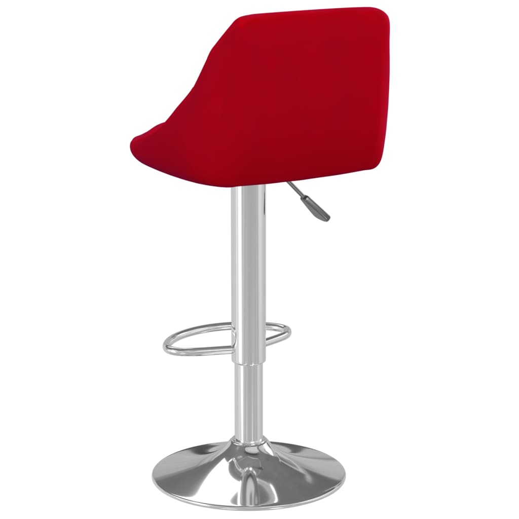 Tabouret de bar Rouge bordeaux Velours