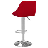 Tabouret de bar Rouge bordeaux Velours