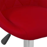 Tabouret de bar Rouge bordeaux Velours