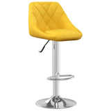 Tabouret de bar Jaune moutarde Velours