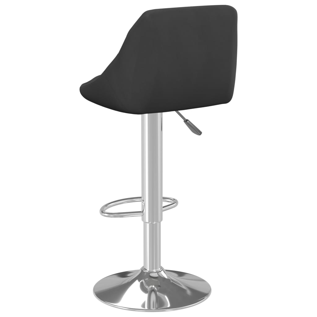 Tabourets de bar lot de 2 noir velours