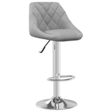 Tabourets de bar lot de 2 gris clair velours