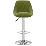 Tabourets de bar lot de 2 vert clair velours