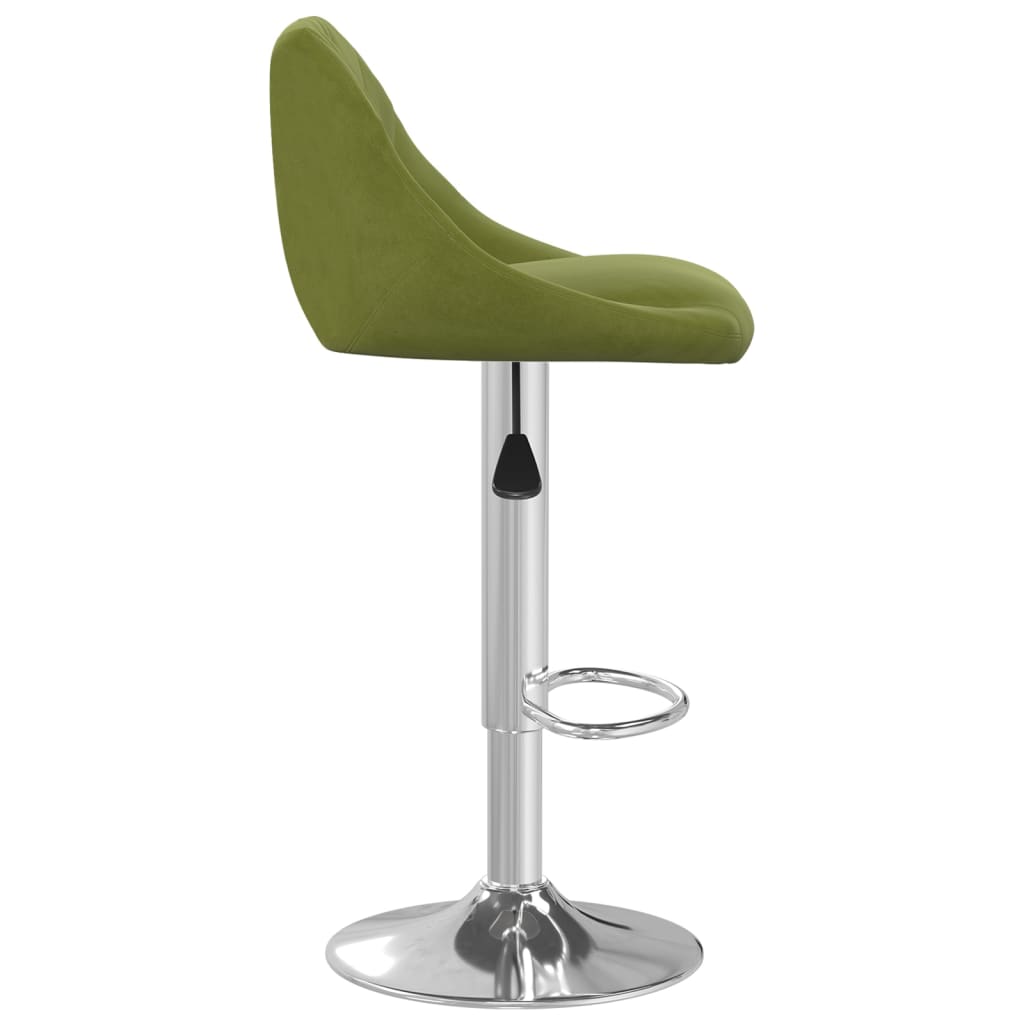 Tabourets de bar lot de 2 vert clair velours