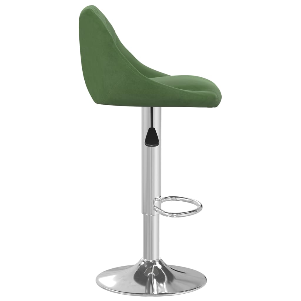 Tabourets de bar lot de 2 vert foncé velours