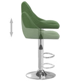 Tabourets de bar lot de 2 vert foncé velours