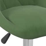 Tabourets de bar lot de 2 vert foncé velours