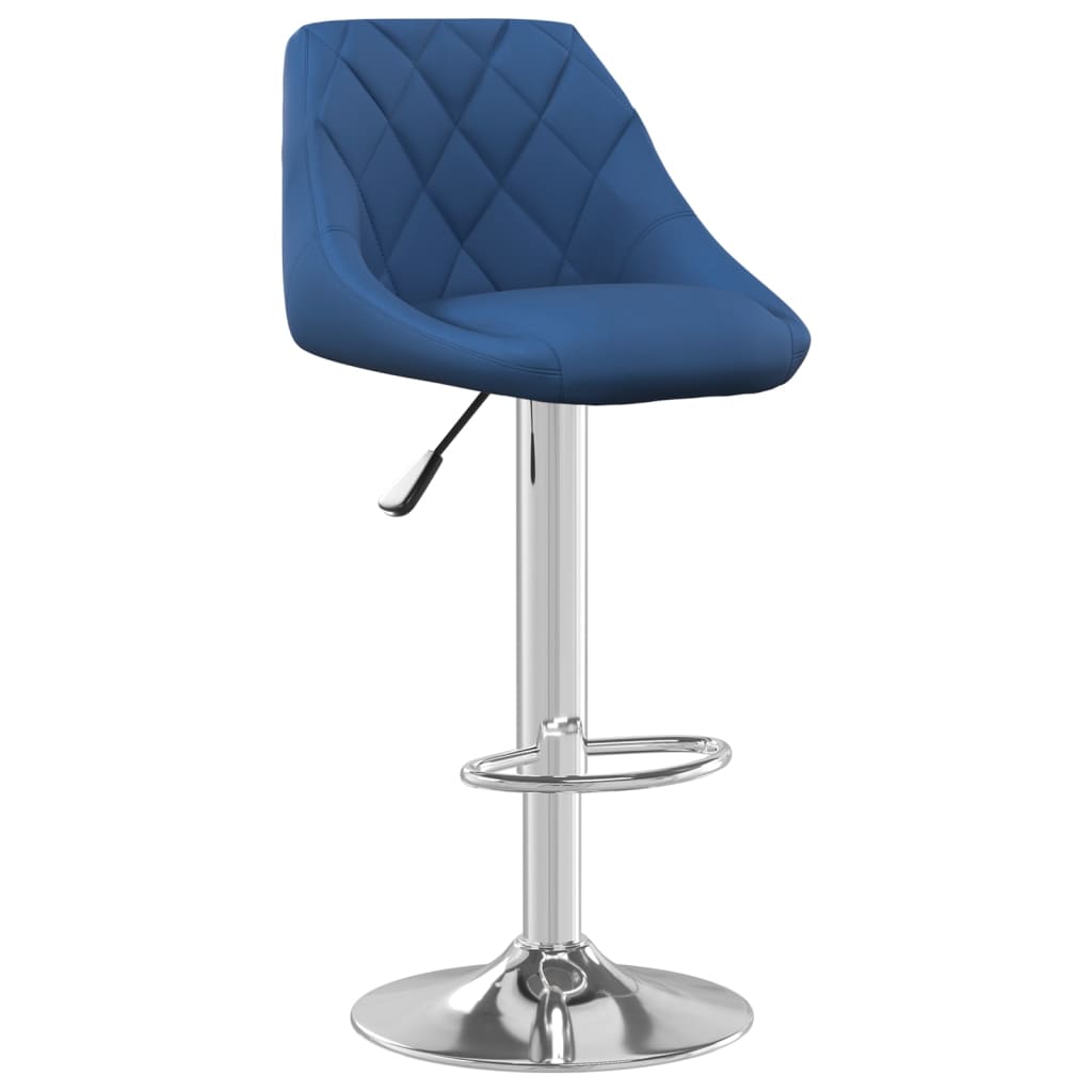 Tabourets de bar lot de 2 bleu velours