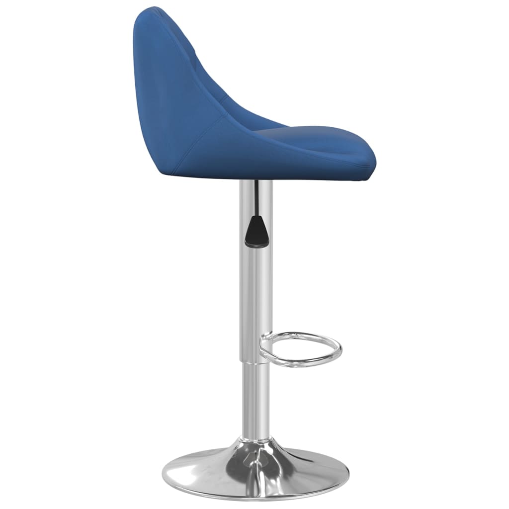 Tabourets de bar lot de 2 bleu velours