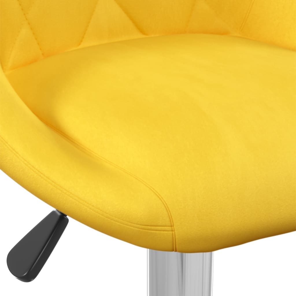 Tabourets de bar lot de 2 jaune moutarde velours