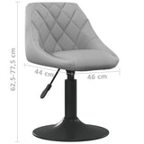 Tabouret de bar Gris clair Velours